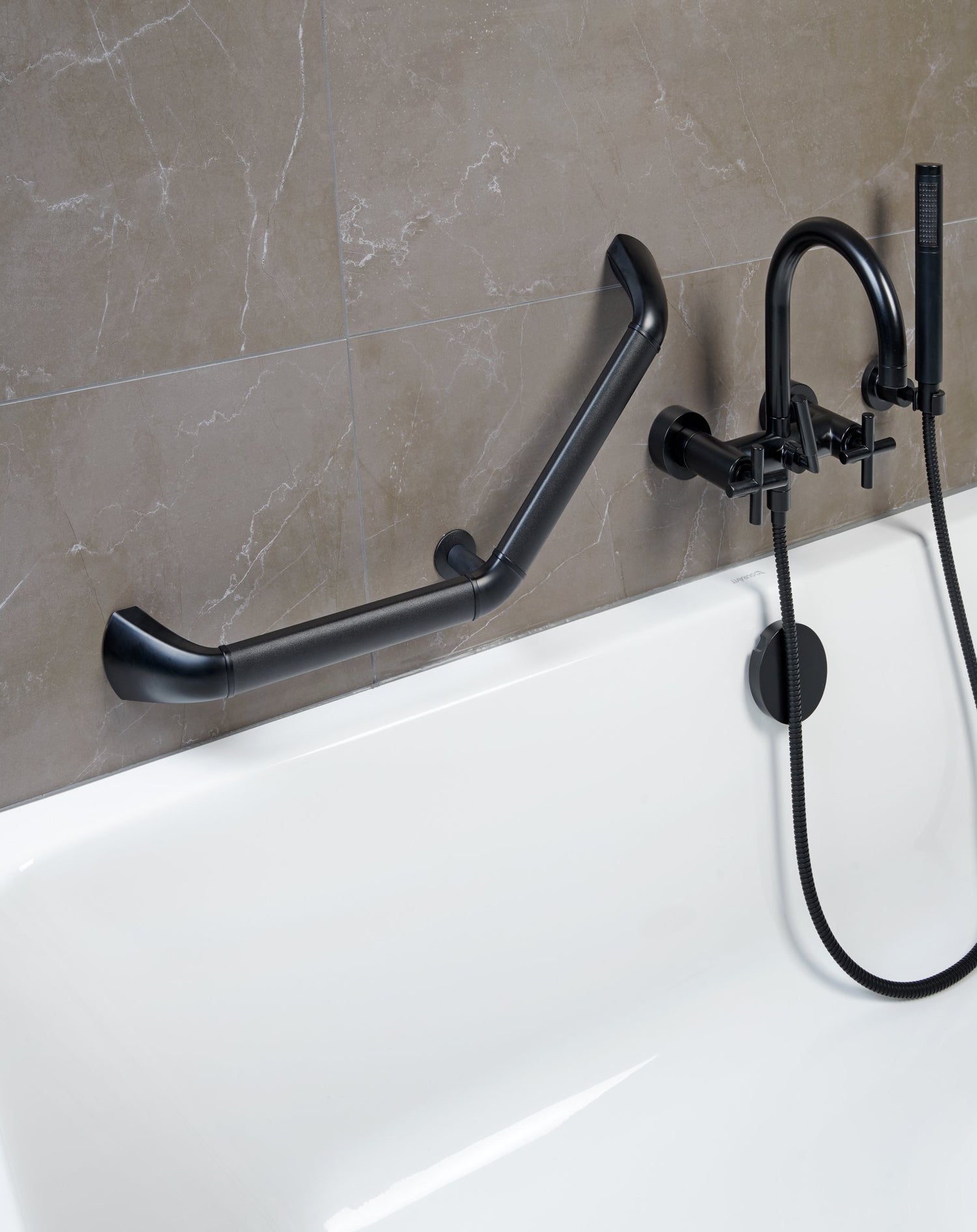 SecuCare Wandbeugel aluminium hoek 45˚, zwart