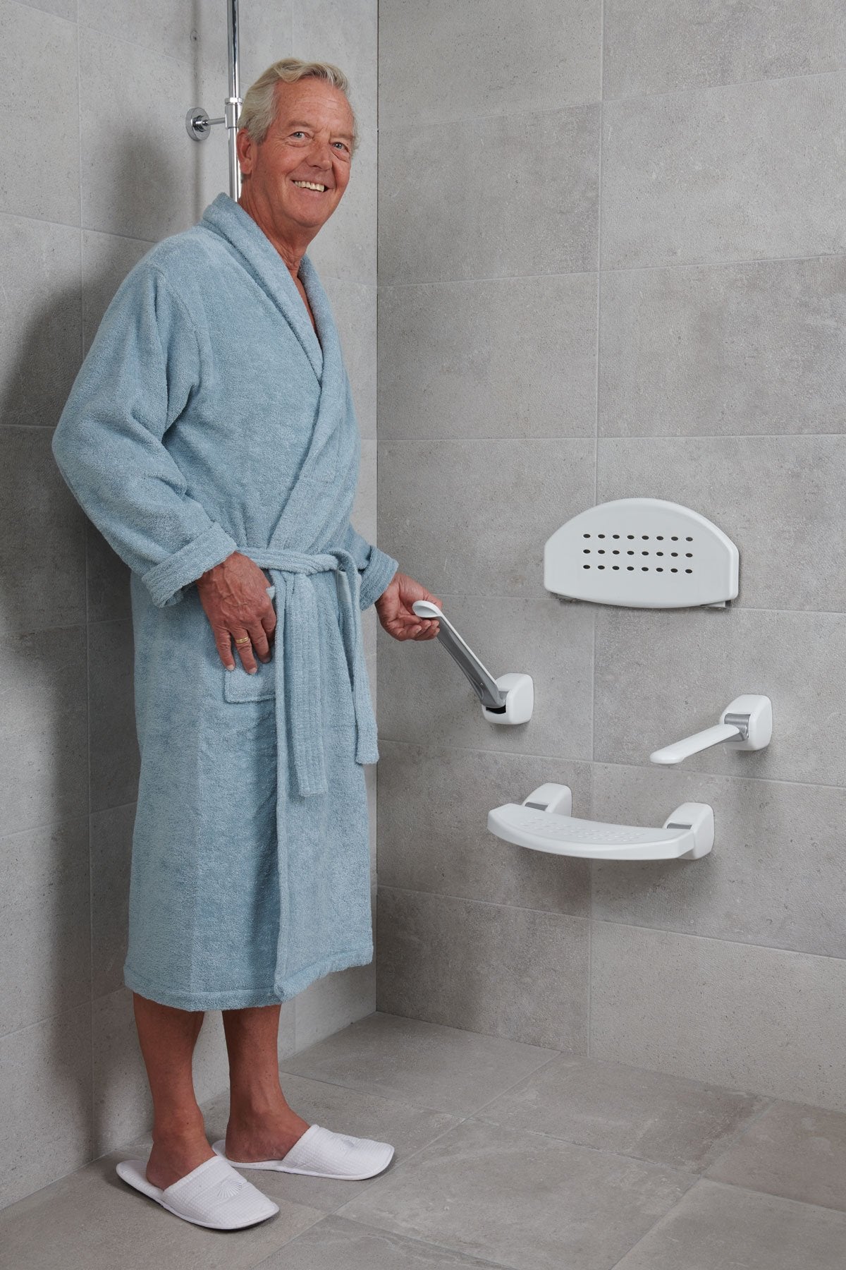SecuCare Armleuning voor douchezitje en douchestoel, opklapbaar